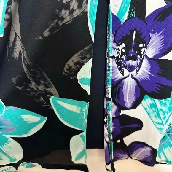 Northern Reflections  Floral Blouse Black, Purple, & Blue Size Extra Large - Picture 11 of 16